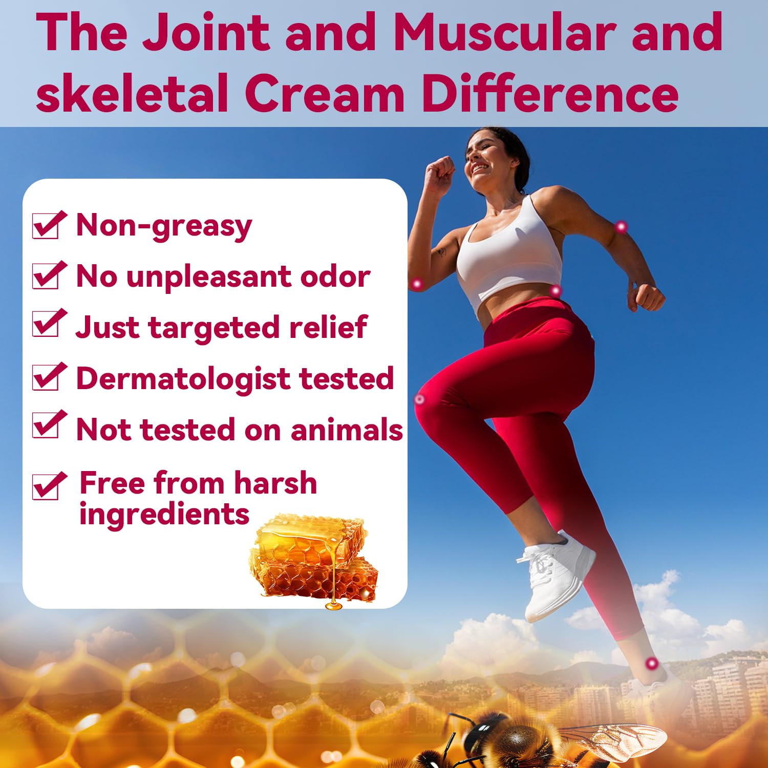 DRUOUO Natural Organic NZL Bee Venom Professional Serum Care, Joint & Muscle & Bone Cream Gel - for Back, Neck, Hand, Foot, Knee, Muscle, Shoulder, Hip, Nerve, Vitamin B6, Aloe Vera, Adult, Elderly - TrustMedUSA