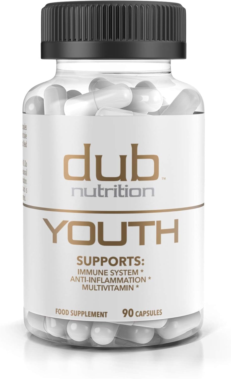 Dub Nutrition Youth - Formula with Acai, Resveratrol, Curcumin, Vitamins A, C, D, E, B12, and CoQ10 - Supports Immunity and Mobility - 90 Capsules - TrustMedUSA