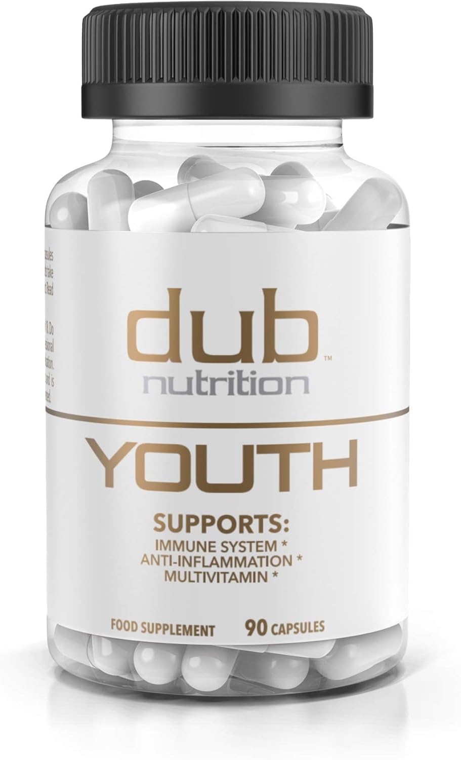 Dub Nutrition Youth - Formula with Acai, Resveratrol, Curcumin, Vitamins A, C, D, E, B12, and CoQ10 - Supports Immunity and Mobility - 90 Capsules - TrustMedUSA