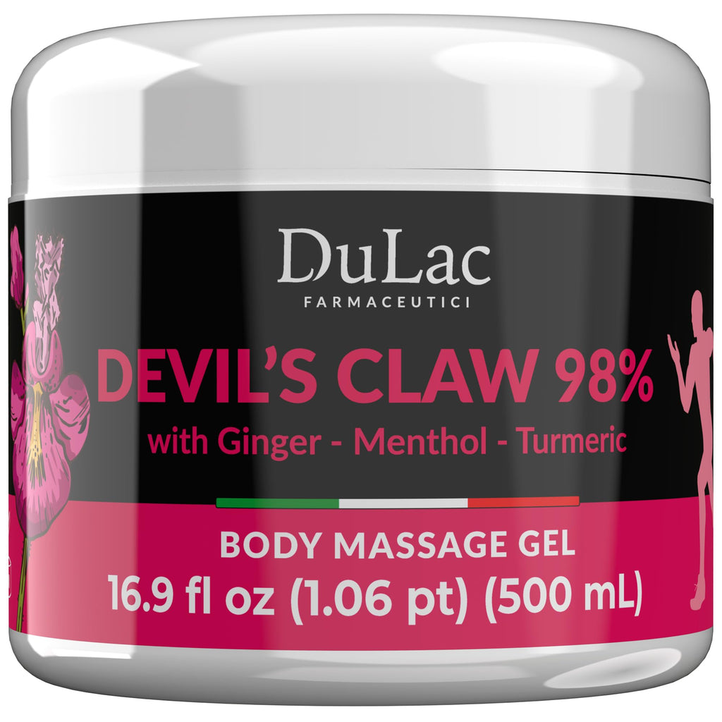 Dulac - Devil's Claw 98% Cream Maximum Strength 16.9 Fl Oz, Natural Joint and Muscle Comfort Cream, Enriched with Menthol for Cool Effect - TrustMedUSA