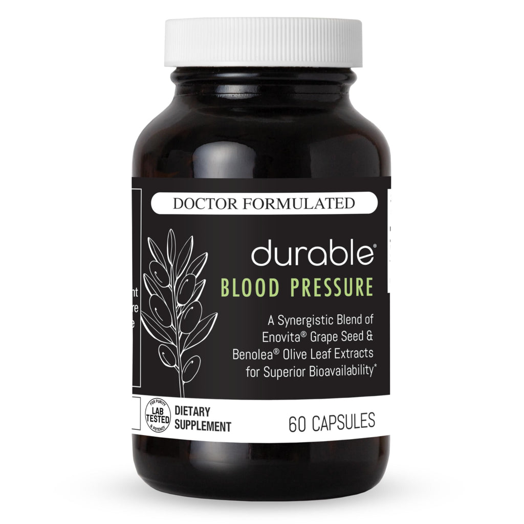 Durable Blood Pressure – Benolea Olive Leaf & Enovita Grape Seed Extract – Healthy Circulation, Nitric Oxide & Artery Support – Doctor Formulated, Vegan, Non-GMO, Made in USA (60 Capsules) - TrustMedUSA