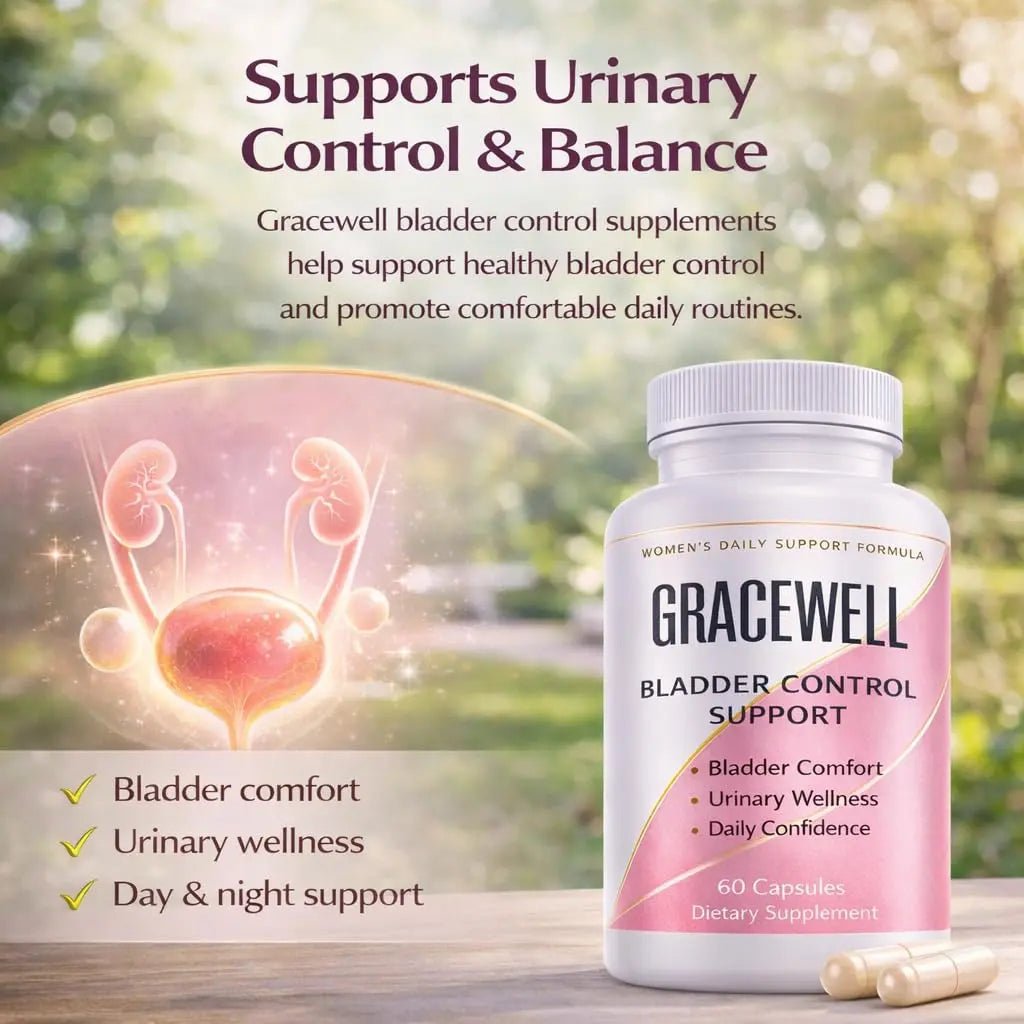 DXWXH Gracewell Bladder Wellness Supplement for Women & Men, Herbal Support with Asian Ginseng, Chinese Yam, Chinese Peony, Urinary Tract Health Formula, 60 Capsules (1) - TrustMedUSA