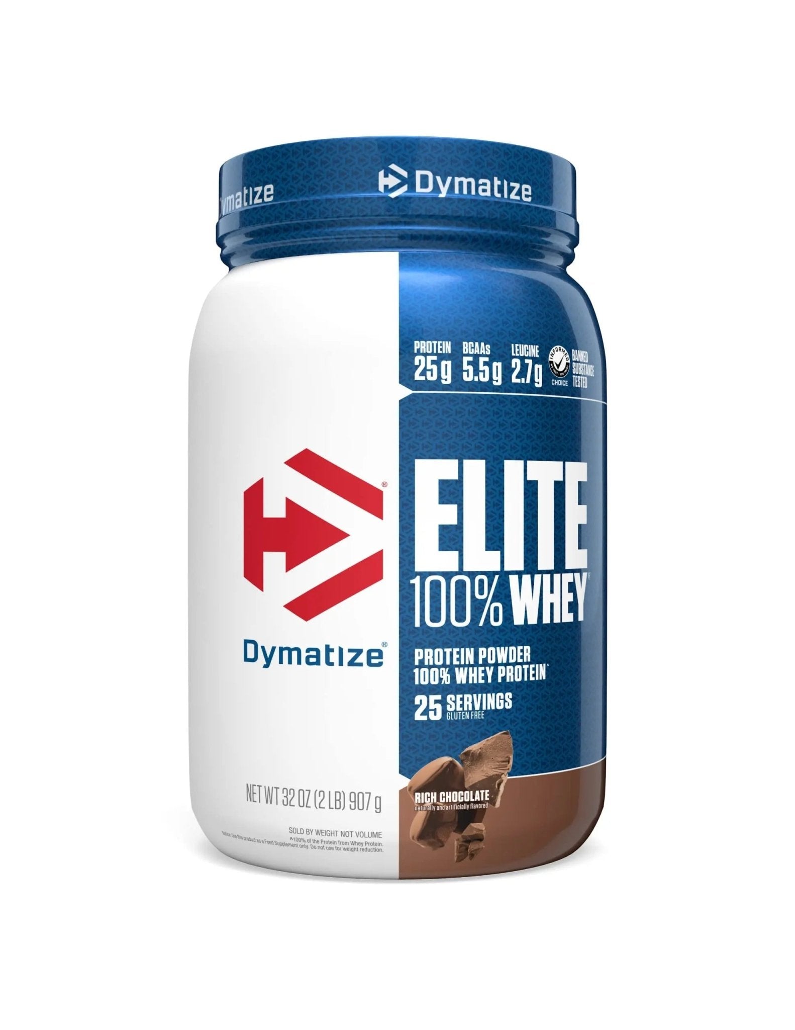 Dymatize Elite 100% Whey Protein Powder, 25g Protein, 5.5g BCAAs & 2.7g L-Leucine - TrustMedUSA