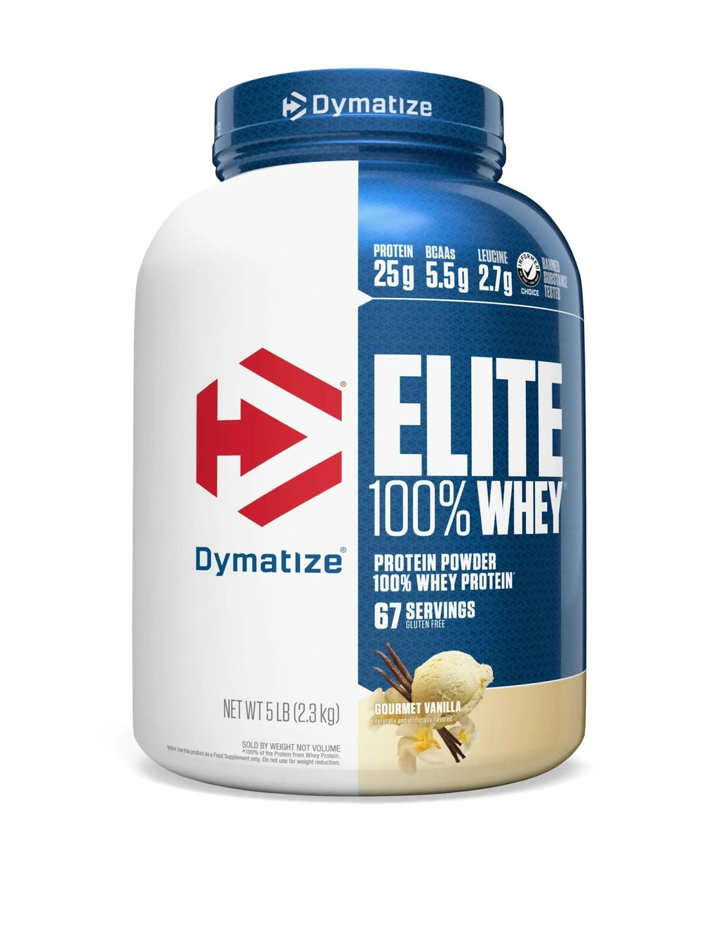 Dymatize Elite 100% Whey Protein Powder, 25g Protein, 5.5g BCAAs & 2.7g L-Leucine - TrustMedUSA
