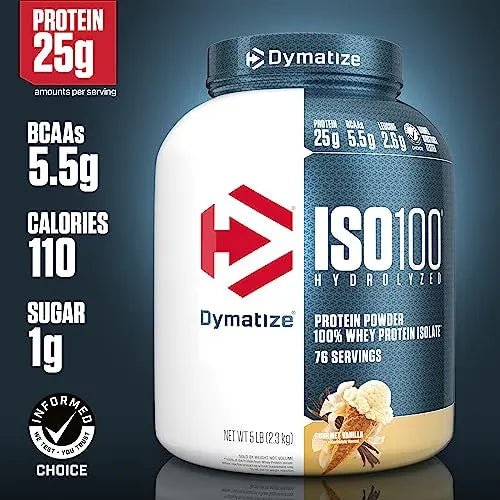 Dymatize ISO 100 Protein Powder with 25g of Hydrolyzed 100% Whey Isolate, Vanilla 5 - TrustMedUSA