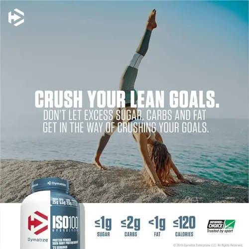 Dymatize ISO 100 Whey Protein Powder with 25g of Hydrolyzed 100% Whey Isolate - TrustMedUSA