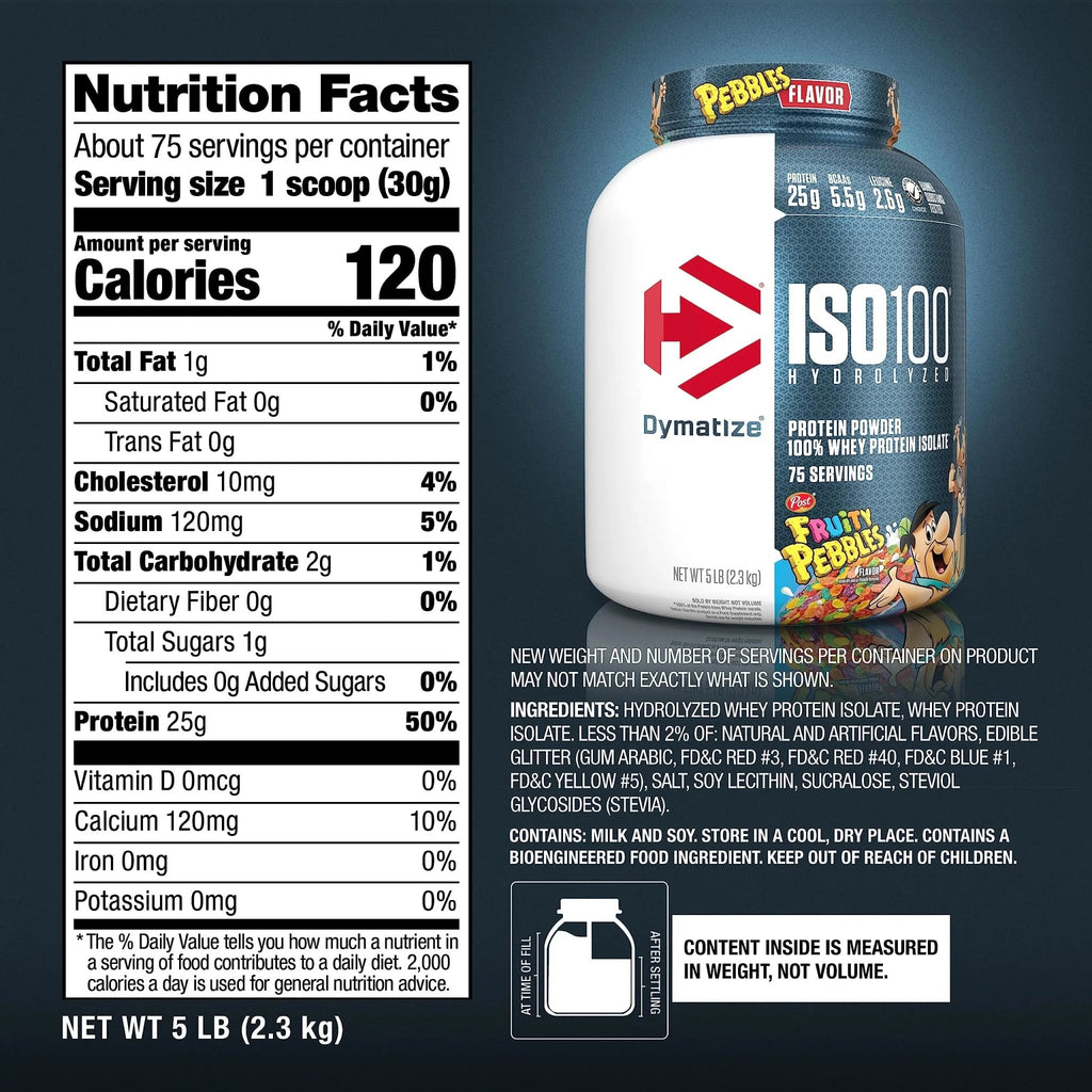 Dymatize ISO100 Hydrolyzed Protein Powder, 100% Whey Isolate, 25g of Protein, 5.5g - TrustMedUSA