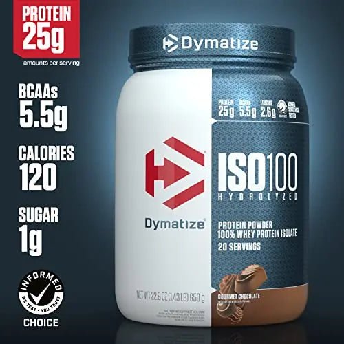 Dymatize ISO100 Hydrolyzed Protein Powder, 100% Whey Isolate , 25g of Protein, 5.5g BCA - TrustMedUSA