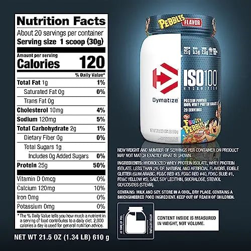 Dymatize ISO100 Hydrolyzed Protein Powder, 100% Whey Isolate, 25g of Protein - TrustMedUSA