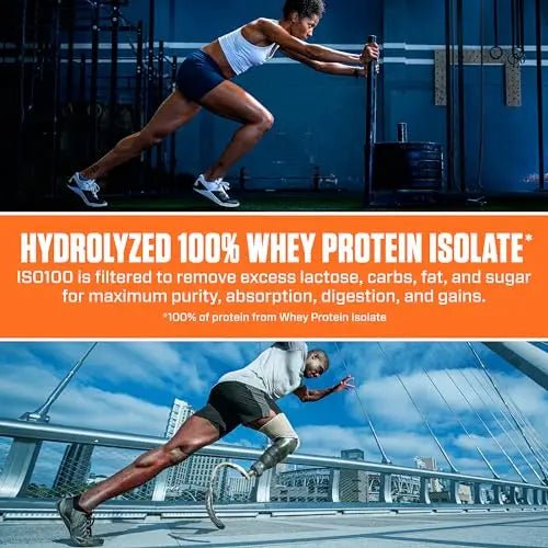 Dymatize ISO100 Hydrolyzed Protein Powder, 100% Whey Isolate, Dunkin' Glazed Donut - TrustMedUSA