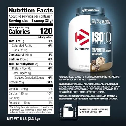 Dymatize ISO100 Hydrolyzed Protein Powder, 100% Whey Isolate Protein, 25g of Protein - TrustMedUSA