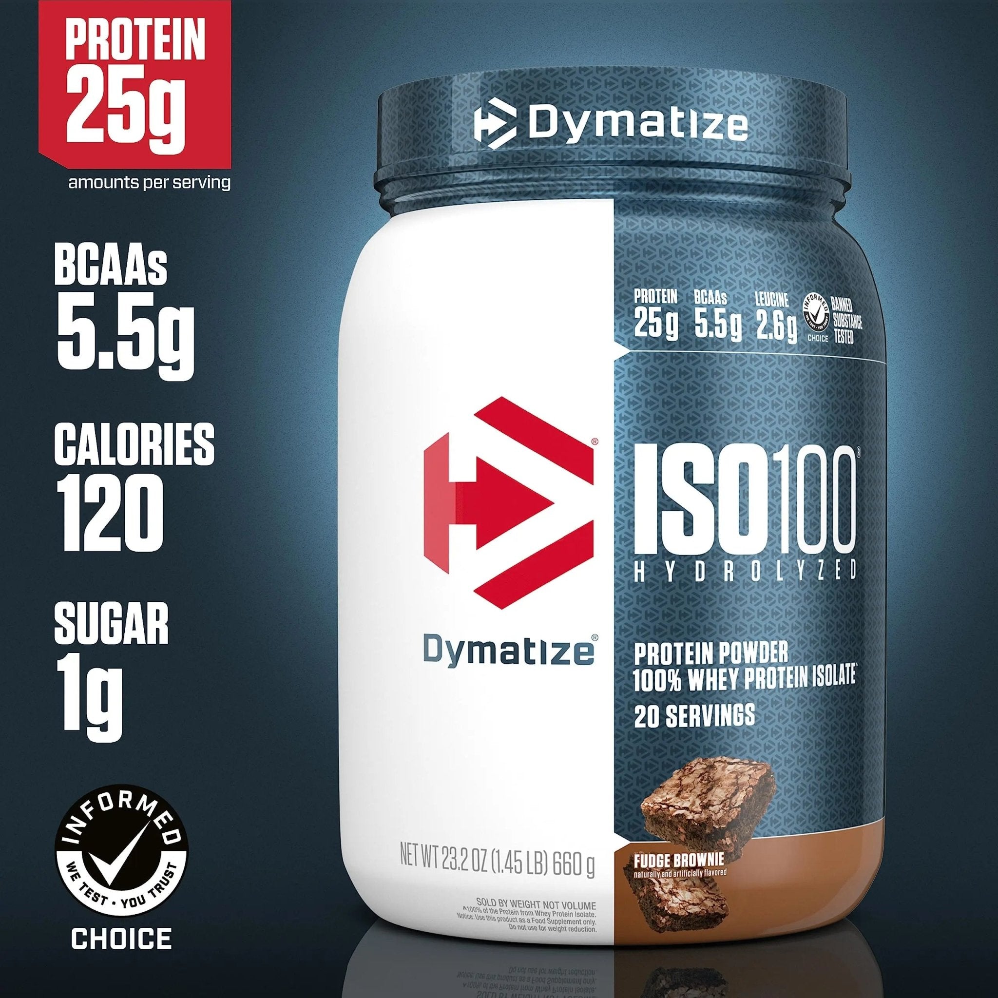 Dymatize ISO100 Hydrolyzed Protein Powder, 100% Whey Isolate Protein, 25g of Protein - TrustMedUSA