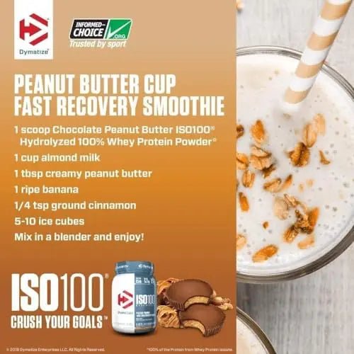 Dymatize ISO100 Hydrolyzed Protein Powder, 100% Whey Isolate Protein, 25g of Protein - TrustMedUSA