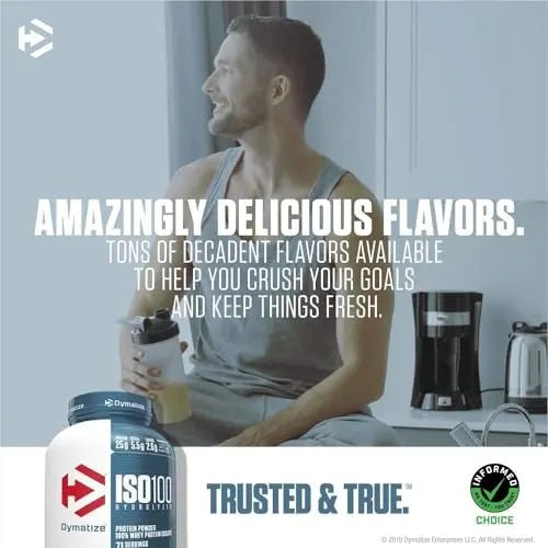 Dymatize ISO100 Hydrolyzed Protein Powder, 100% Whey Isolate Protein, 25g of Protein - TrustMedUSA