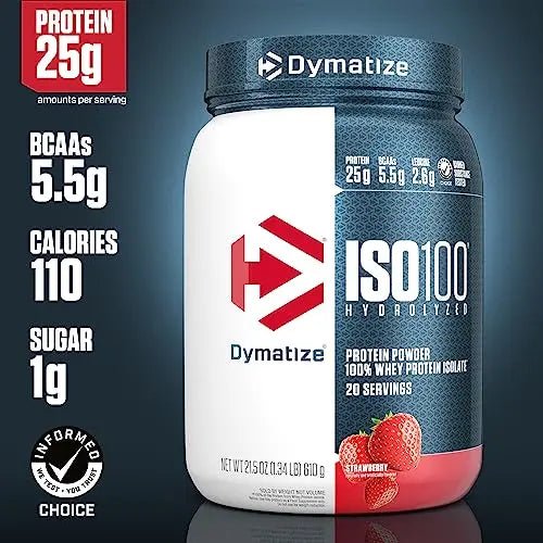 Dymatize ISO100 Hydrolyzed Protein Powder, 100% Whey Isolate Protein, 25g of Protein - TrustMedUSA