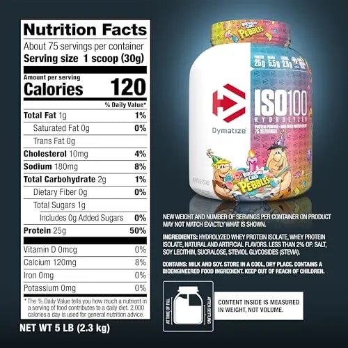 Dymatize ISO100 Hydrolyzed Protein Powder, 100% Whey Isolate Protein, 25g of Protein - TrustMedUSA