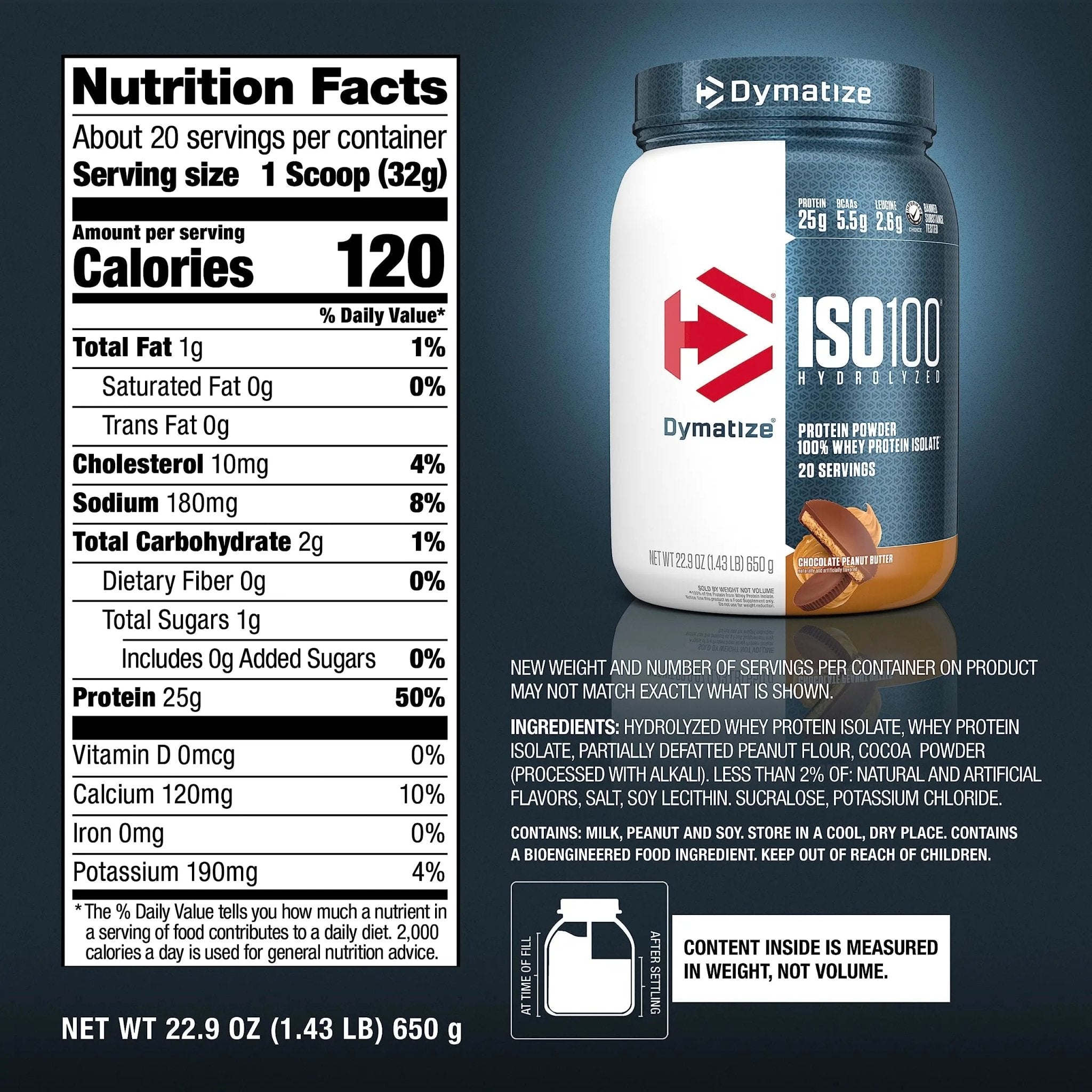 Dymatize ISO100 Whey Protein Powder with 25g of Hydrolyzed 100% Whey Isolate - TrustMedUSA