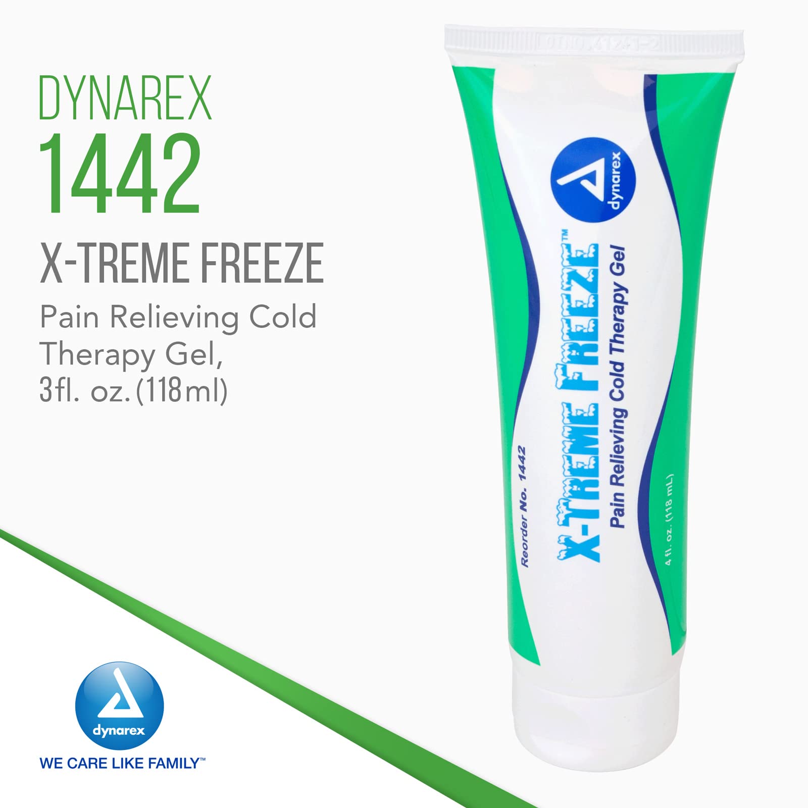Dynarex X-treme Freeze Pain Relieving Cold Therapy Gel 4oz. Tube 1442 - TrustMedUSA