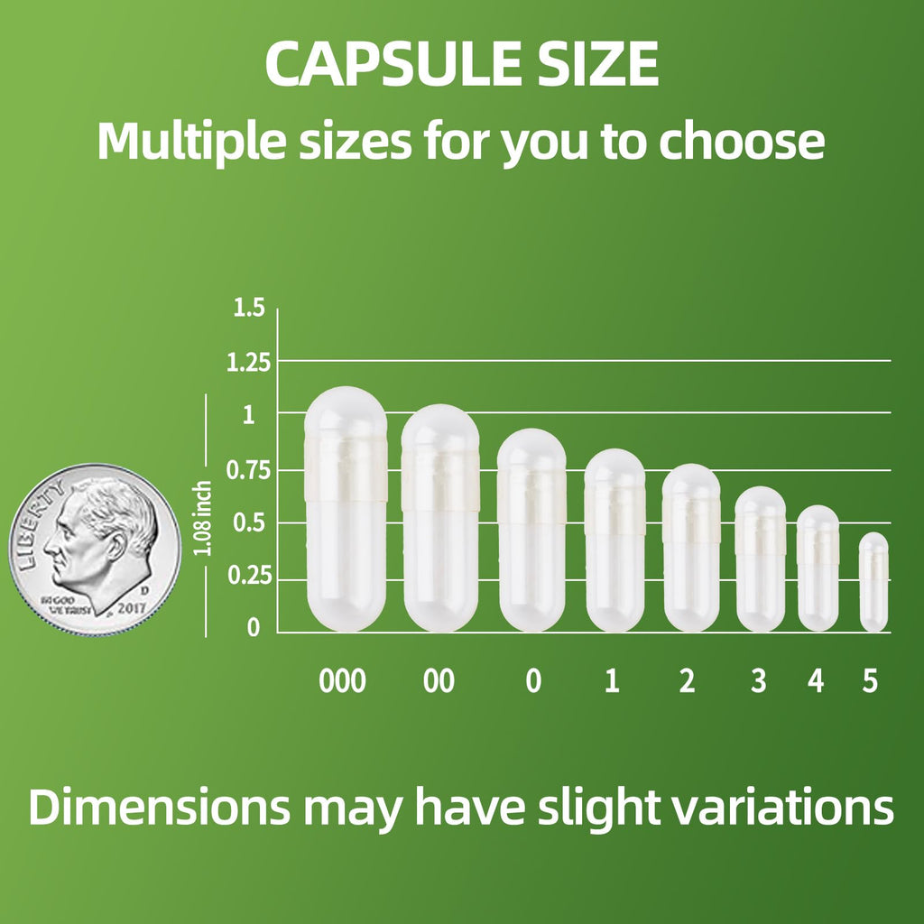 EaccoViigr Size 0 Empty Capsules - 500 Count Clear Empty Pill Capsules with Capsule Filling Kit, Fillable Vegan Vegetarian Capsule Empty for Vitamins, Easy for DIY Supplements - TrustMedUSA