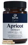 Earth BOTANIC Organic Apricot Extract, 1000 mg 120 Veggie Capsules (Vegan, Non-GMO) Herbal Supplements - TrustMedUSA