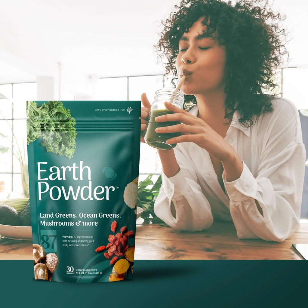 Earth Powder Daily Foundational Nutrition Supplement with 28 Greens & 10 Mushrooms | 87 Nutrients for Energy, Gut Health & Mental Clarity - TrustMedUSA