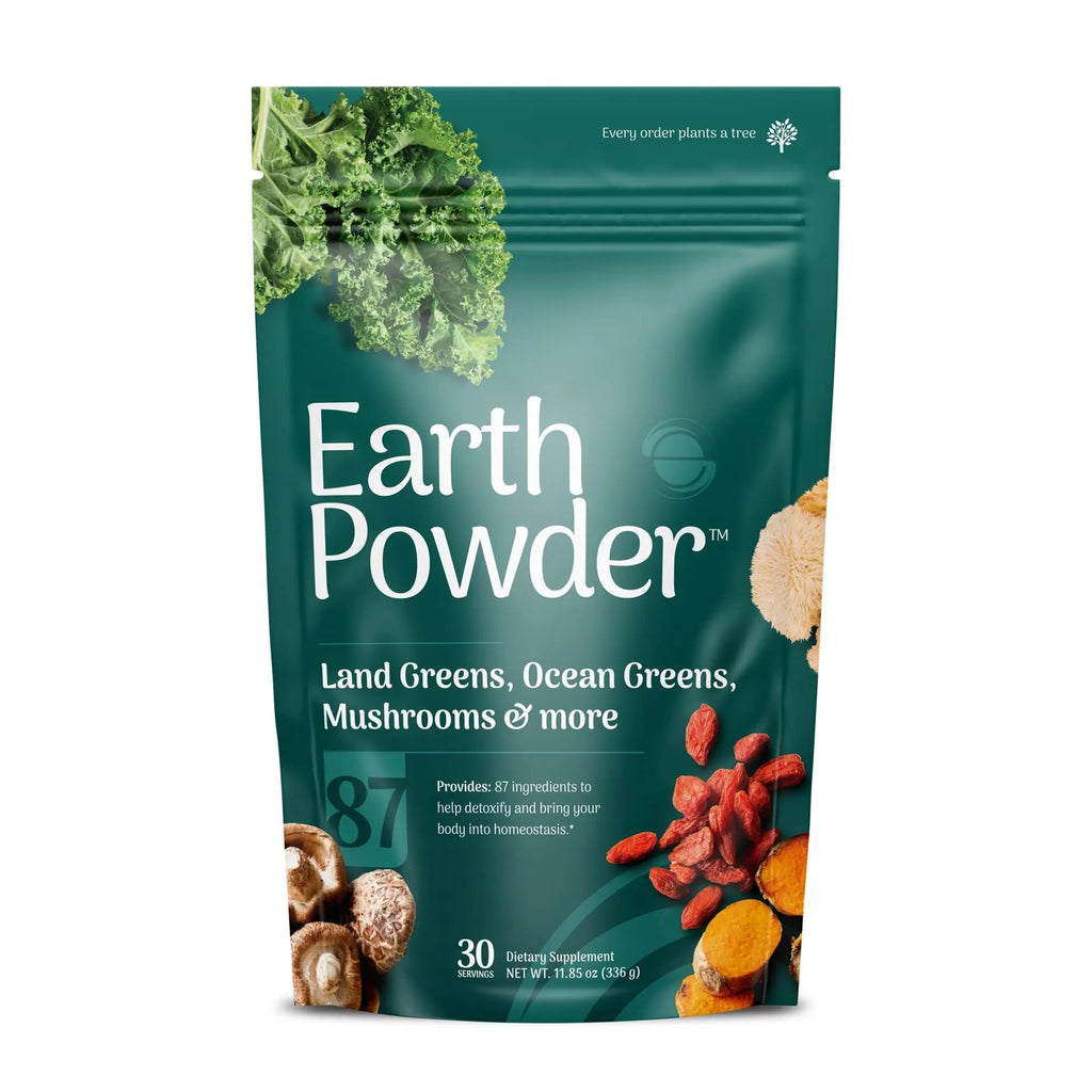 Earth Powder Daily Foundational Nutrition Supplement with 28 Greens & 10 Mushrooms | 87 Nutrients for Energy, Gut Health & Mental Clarity - TrustMedUSA