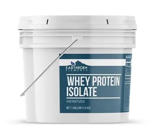 Earthborn Elements Whey Protein Isolate, 1 Gallon Bucket, Protein Powder, Unflavored - TrustMedUSA