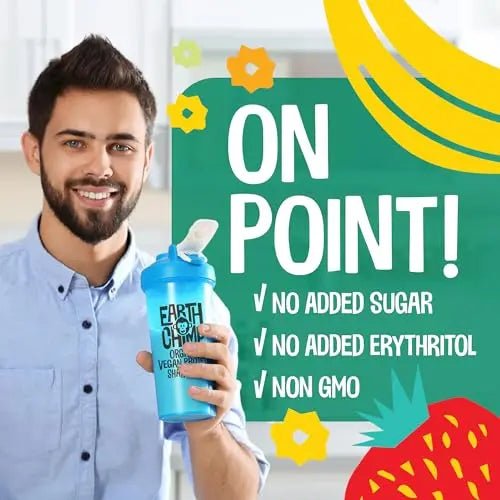 EarthChimp Organic Vegan Protein Powder - with Probiotics - Non GMO, Dairy Free - TrustMedUSA