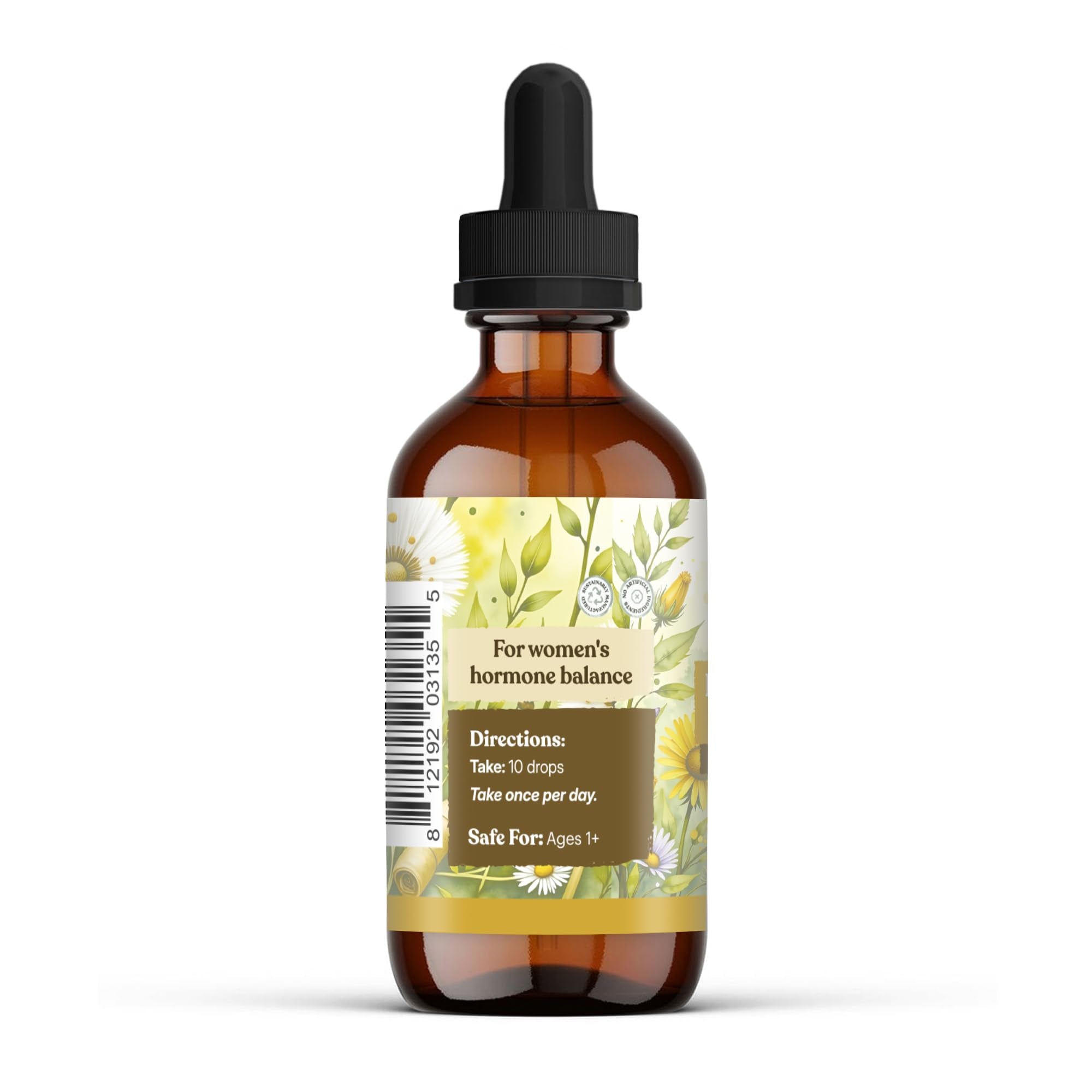 Earthley Wellness Postpartum Balance, Supports and Balances Female Hormones, Supports Postpartum Recovery, Smooths Out Mood Swings, Essential Herbs Like Dandelion Root, Catnip, & Alfalfa (2oz) - TrustMedUSA