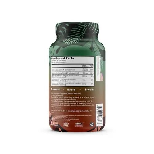 EarthNutri D3 + K2 Bone & Heart Health - 72 Trace Minerals, Vitamin D3 Vitashine, MENA - TrustMedUSA