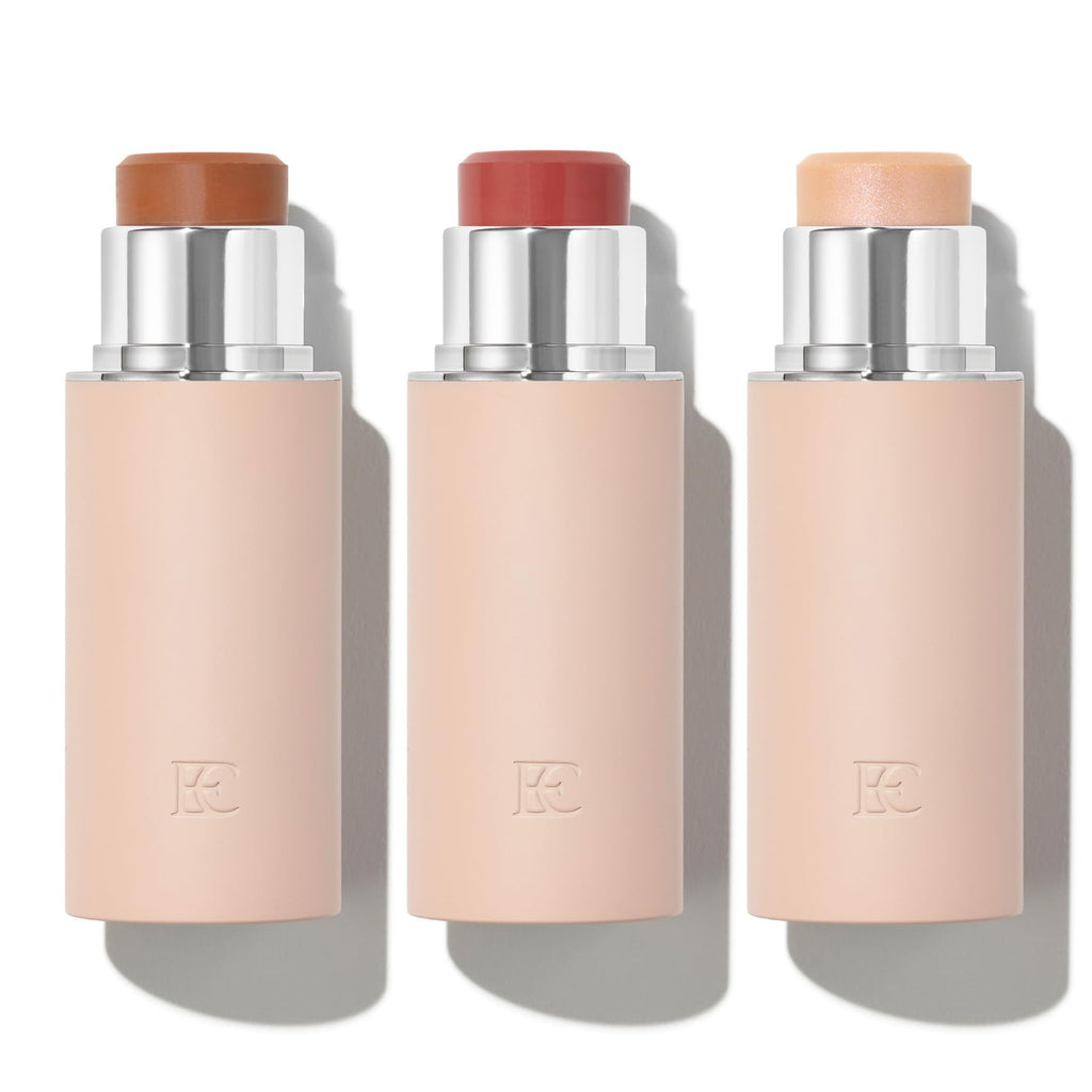 EarthsCure Glow Trio - 3 Piece Set: Bronzer, Blush, and Highlighter. Buildable Cream Sticks For a Luminous, Natural, and Youthful Look - TrustMedUSA