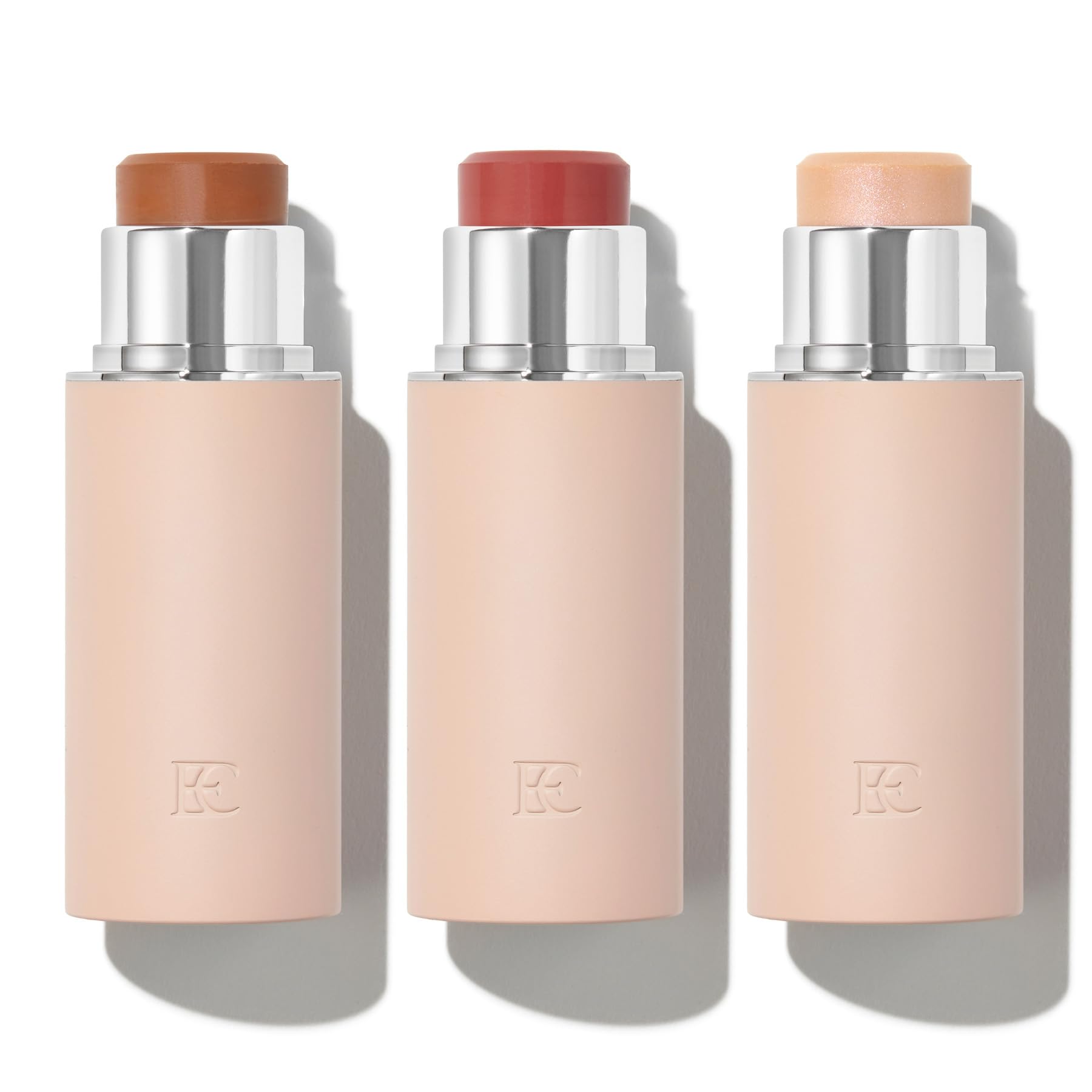 EarthsCure Glow Trio - 3 Piece Set: Bronzer, Blush, and Highlighter. Buildable Cream Sticks For a Luminous, Natural, and Youthful Look - TrustMedUSA
