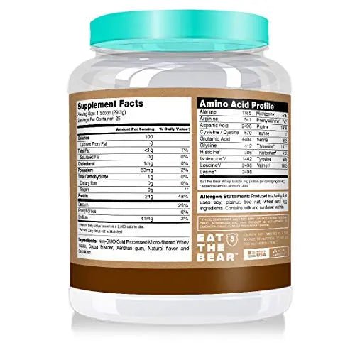 Eat the Bear Whey Protein Isolate Protein Powder 2 lbs (Chocolate) - TrustMedUSA