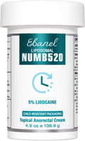 Ebanel 5% Lidocaine Numbing Cream, Pain Relief Burn Itch Cream, Maximum Strength Topical Anesthetic with Allantoin, Vitamin E for Local and Anorectal Uses, Hemorrhoid Treatment, 4.9 Oz - Maple Wellness Supplements