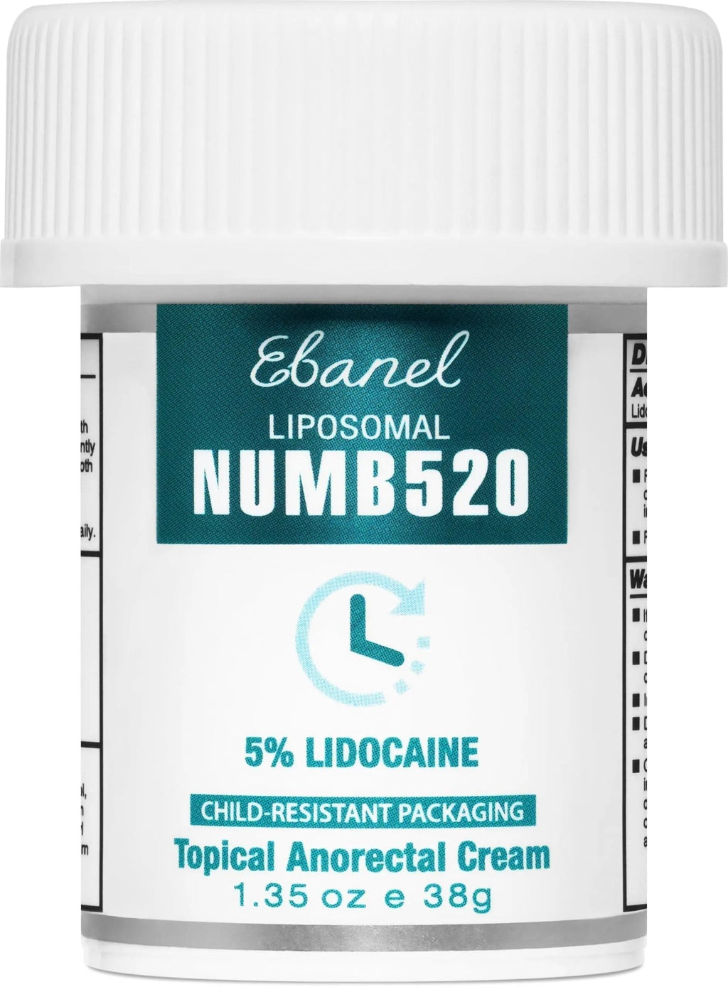 Ebanel 5% Lidocaine Numbing Cream, Pain Relief Burn Itch Numb Cream, Maximum Strength Topical Anesthetic with Allantoin, Vitamin E for Local and Anorectal Uses, Hemorrhoid Treatment, 1.35 Oz - TrustMedUSA