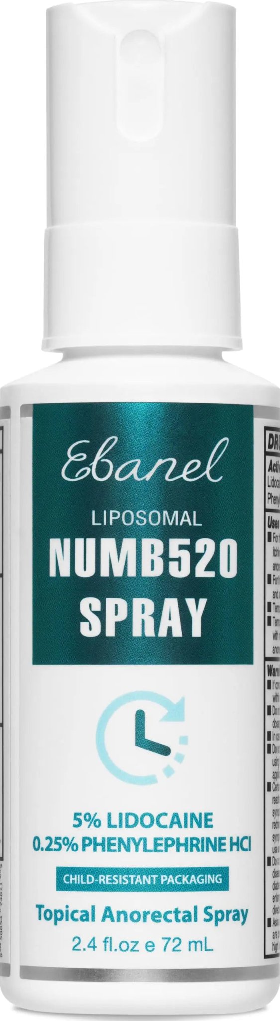 Ebanel 5% Lidocaine Spray Pain Relief Numb520 Burn Itch Relief Numbing Spray for Skin, Topical Anesthetic Postpartum Hemorrhoid Treatment with Phenylephrine for Local and Anorectal Uses - TrustMedUSA