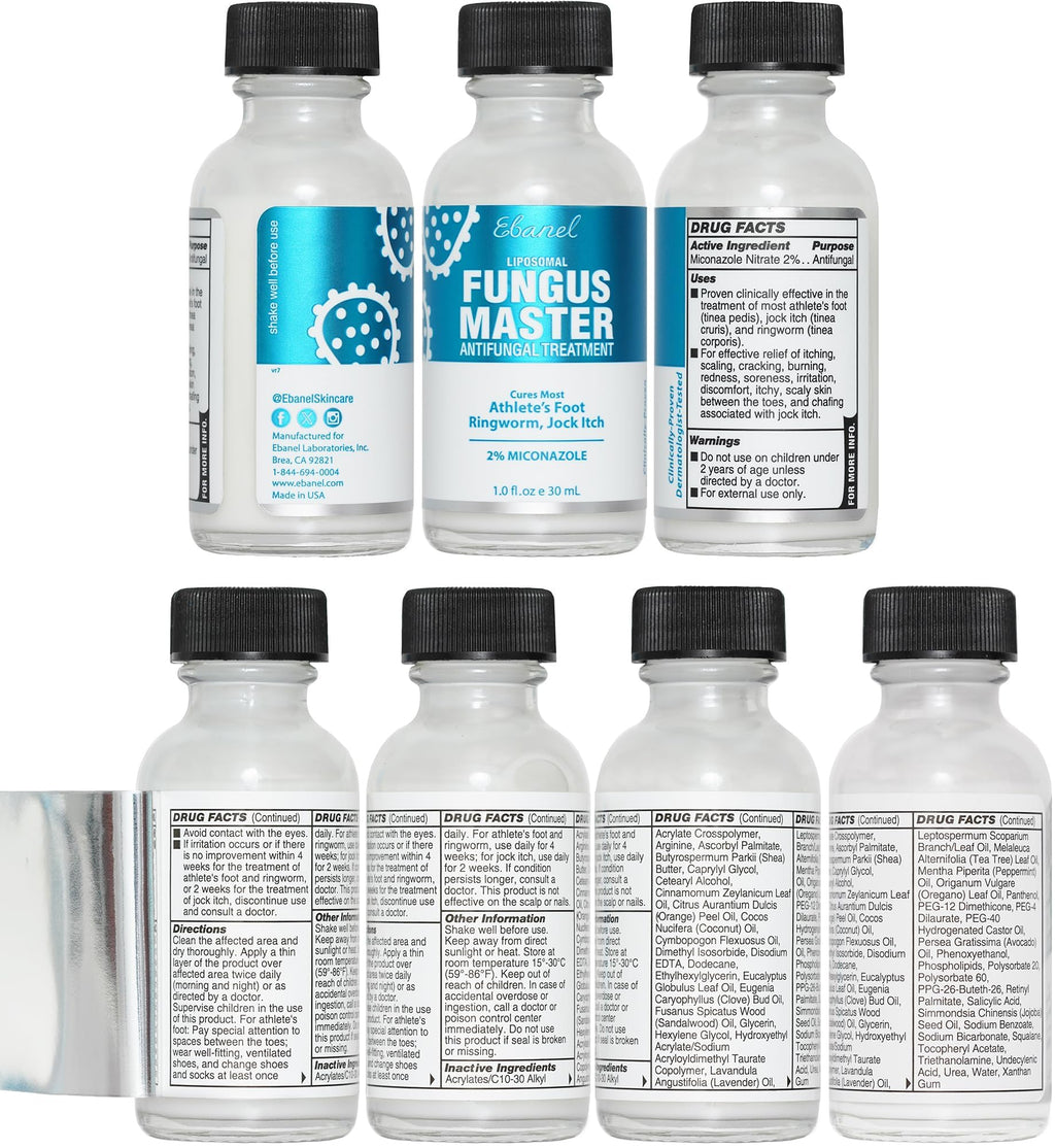 Ebanel Antifungal Cream Miconazole Athletes Foot Treatment, Cures Fungal Infection Leading to Nail Fungus, Jock Itch Cream with Undecylenic Acid, Tea Tree & Manuka Oil, Fast Itch Relief for Ringworm - Maple Wellness Supplements