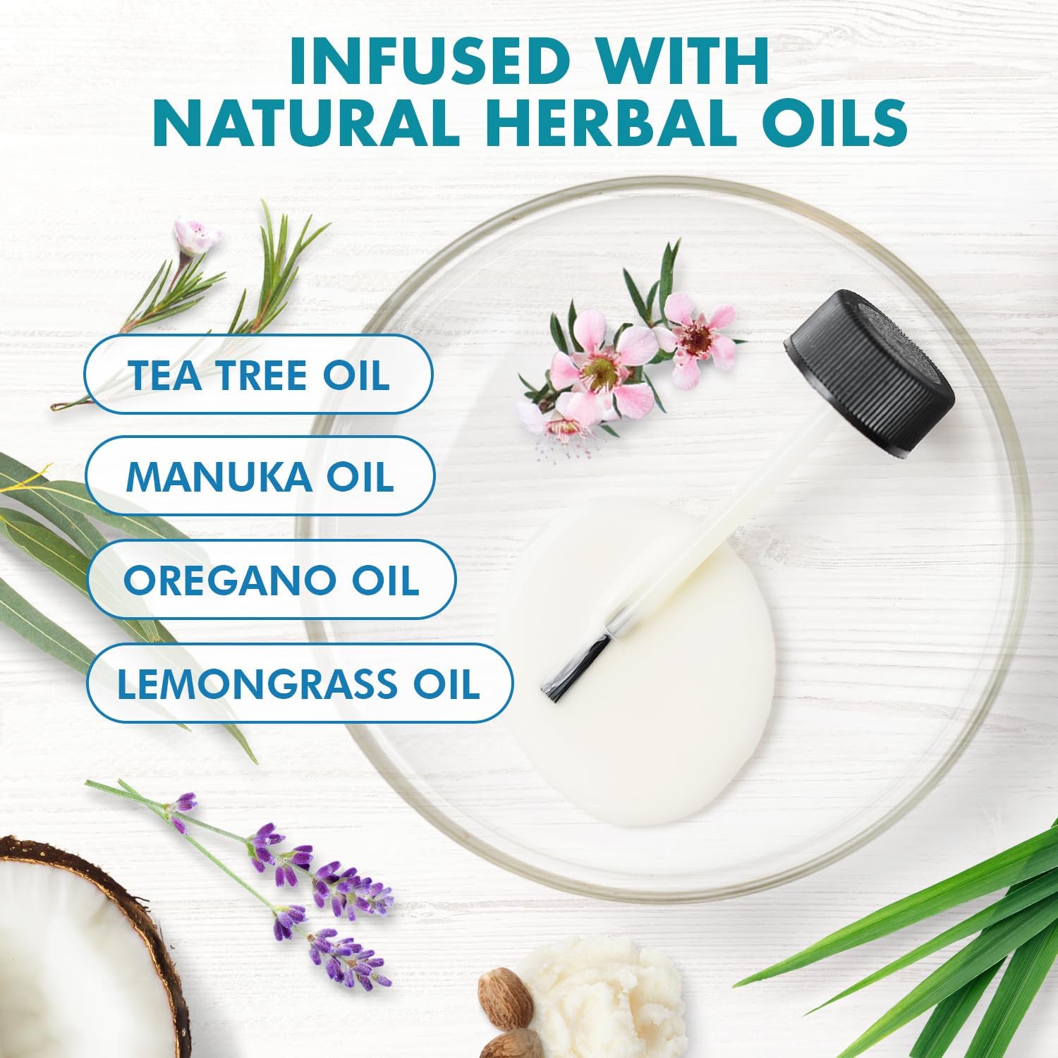Ebanel Antifungal Cream Miconazole Athletes Foot Treatment, Cures Fungal Infection Leading to Nail Fungus, Jock Itch Cream with Undecylenic Acid, Tea Tree & Manuka Oil, Fast Itch Relief for Ringworm - Maple Wellness Supplements