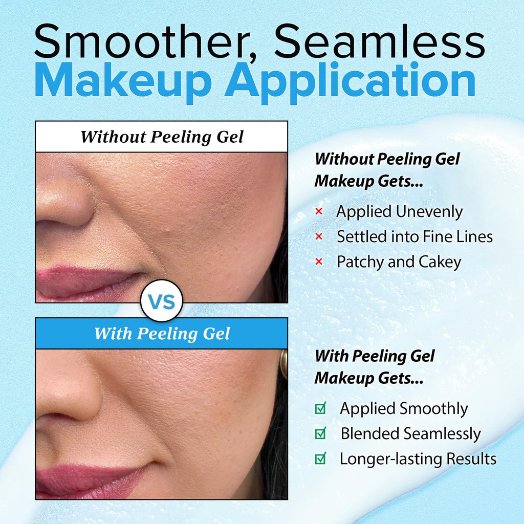 Ebanel Brightening Peeling Gel with Cotton Cellulose, Rice, Papaya, Centella, Hyaluronic Acid for Face and Body, Gentle Exfoliating Face Scrub Gel Peel Wash, Deep Pore Cleanser Minimizer Exfoliator - Maple Wellness Supplements