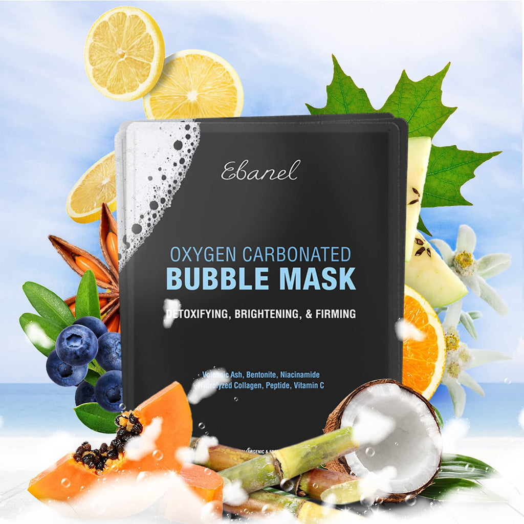Ebanel Bundle of 10 Pack Bubble Clay Masks, and 2.5% Retinol Moisturizer - Maple Wellness Supplements