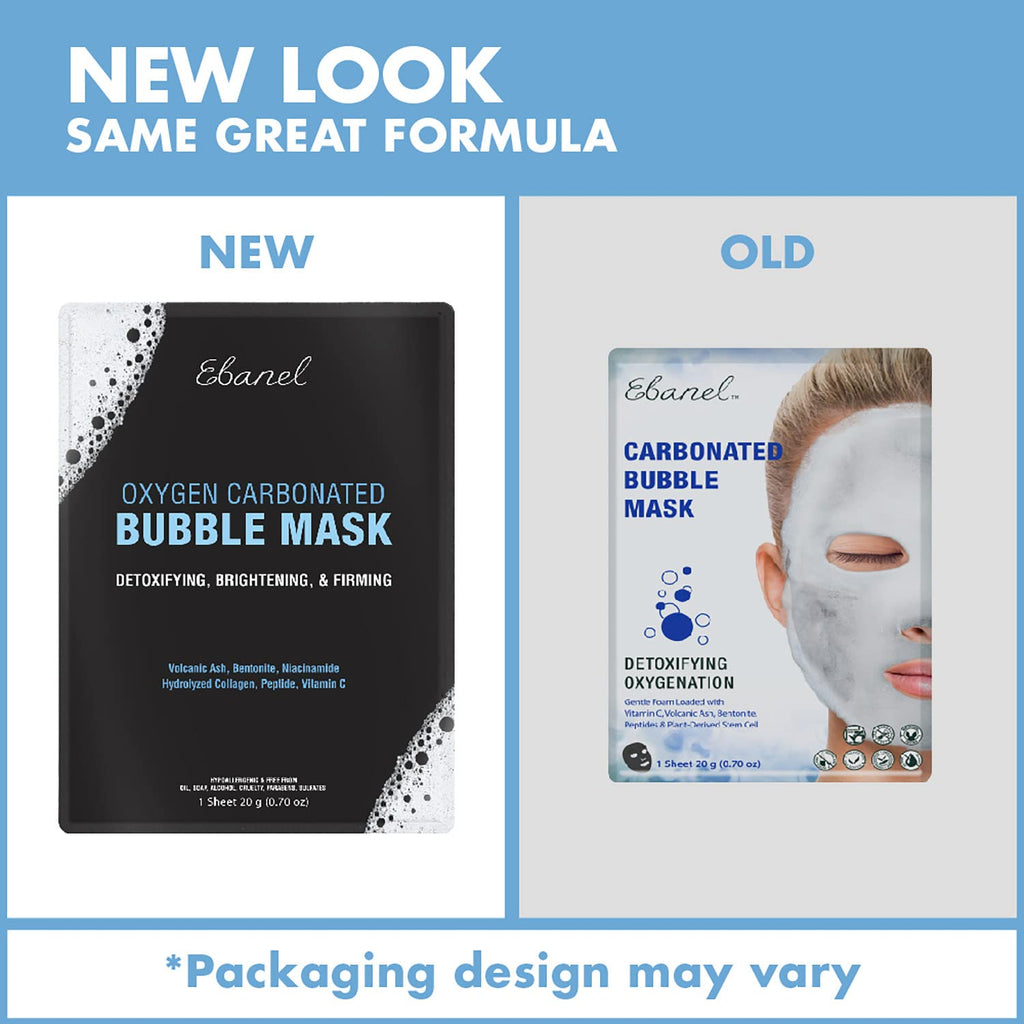 Ebanel Bundle of 15-Pack Collagen Face Mask, and 10-Pack Carbonated Bubble Clay Mask - Maple Wellness Supplements