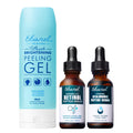 Ebanel Bundle of 2.5% Retinol Serum, Hyaluronic Acid Serum, and Exfoliating Face Scrub Peeling Gel 4.12 Oz - Maple Wellness Supplements