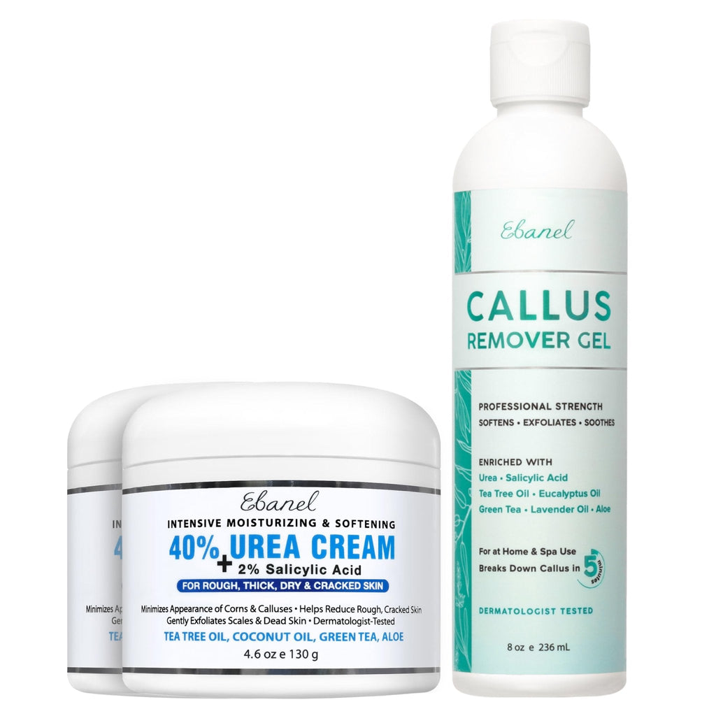 Ebanel Bundle of 40% Urea Cream 2-Pack and Callus Remover Gel - Maple Wellness Supplements