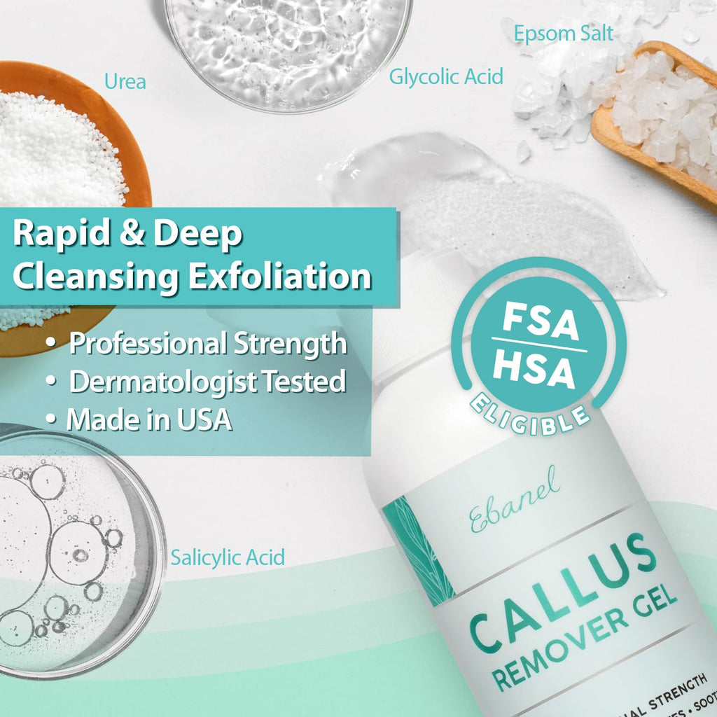 Ebanel Bundle of 40% Urea Cream 2-Pack and Callus Remover Gel - Maple Wellness Supplements