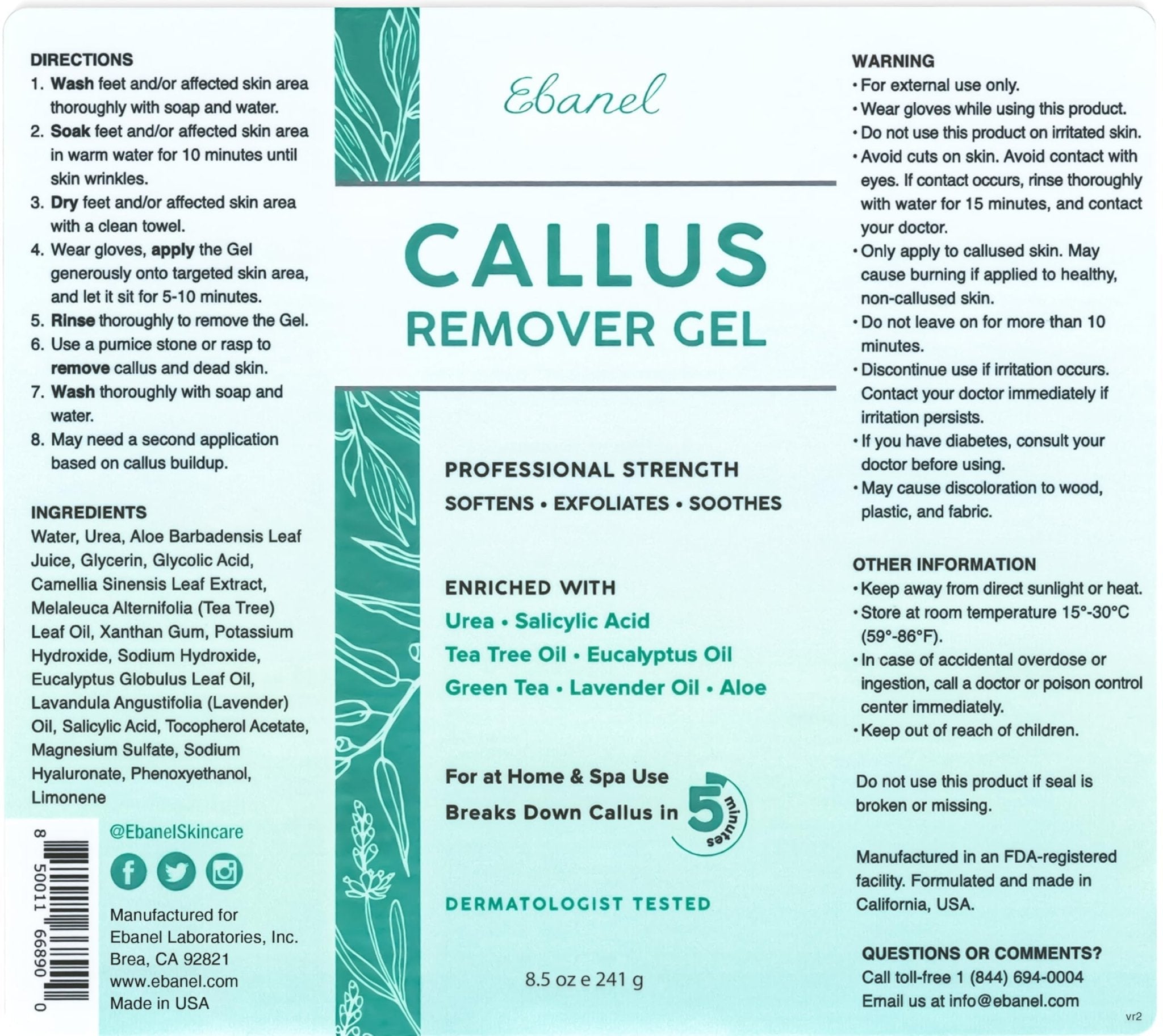 Ebanel Bundle of Callus Remover Gel and Antifungal Treatment - Maple Wellness Supplements
