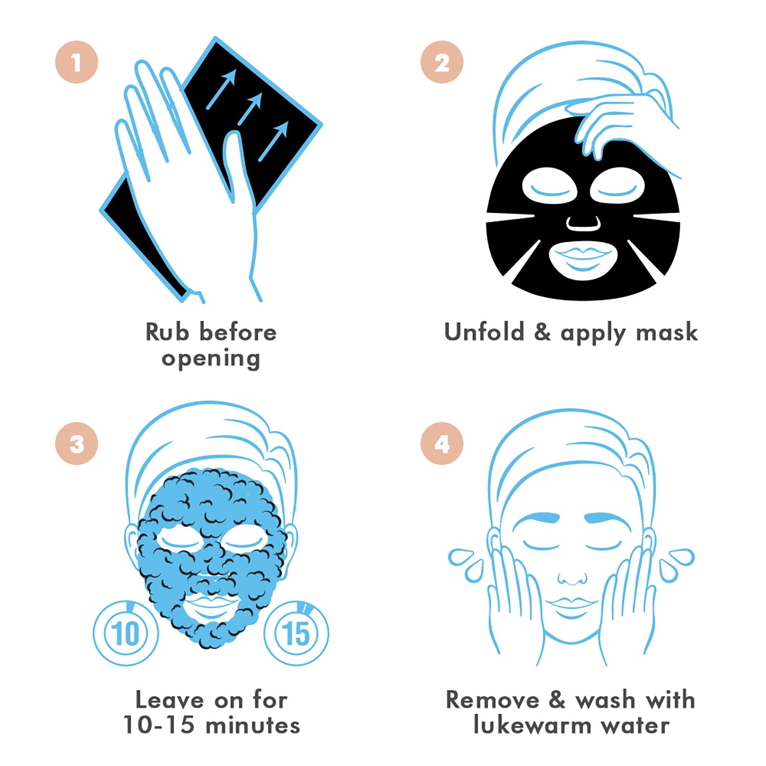 Ebanel Bundle of Charcoal Peel Off Face Mask, and 10-Pack Carbonated Bubble Clay Mask - Maple Wellness Supplements