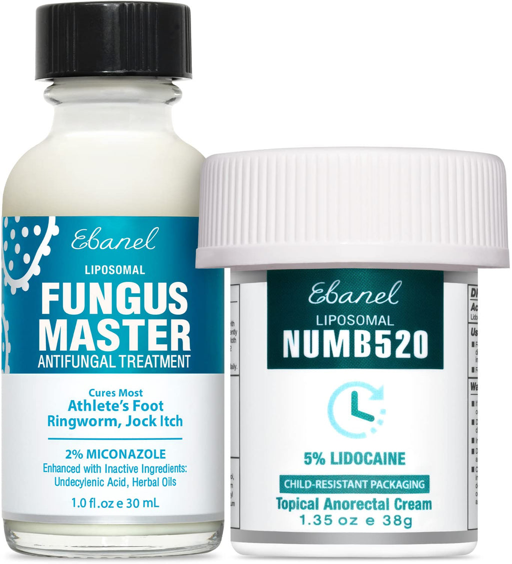 Ebanel Bundle of Fungus Treatment 1 Oz, and Lidocaine Numbing Cream - Maple Wellness Supplements