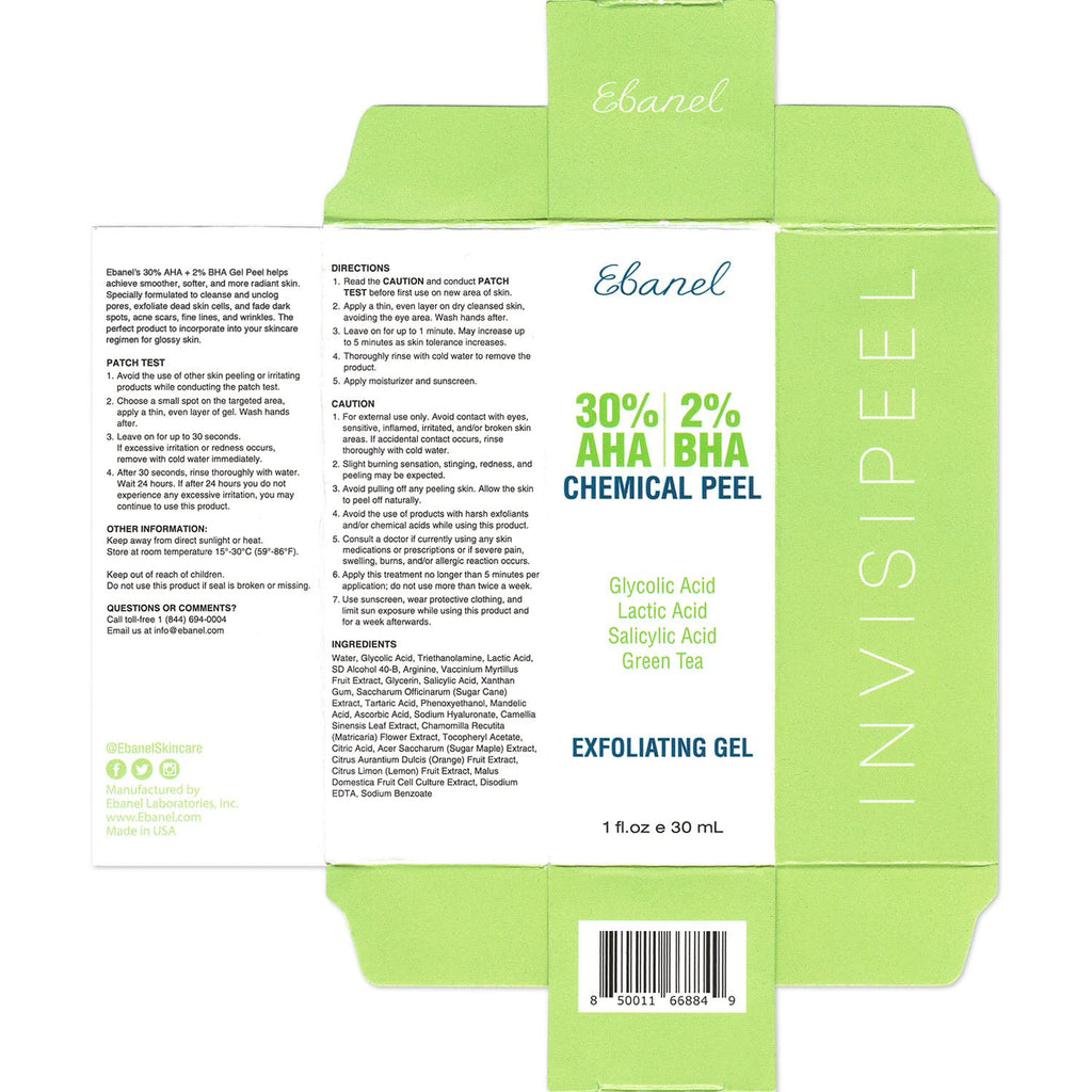 Ebanel Bundle of Gentle Exfoliating Face Scrub Peeling Gel and 30% AHA 2% BHA Chemical Peel Exfoliant Gel - Maple Wellness Supplements