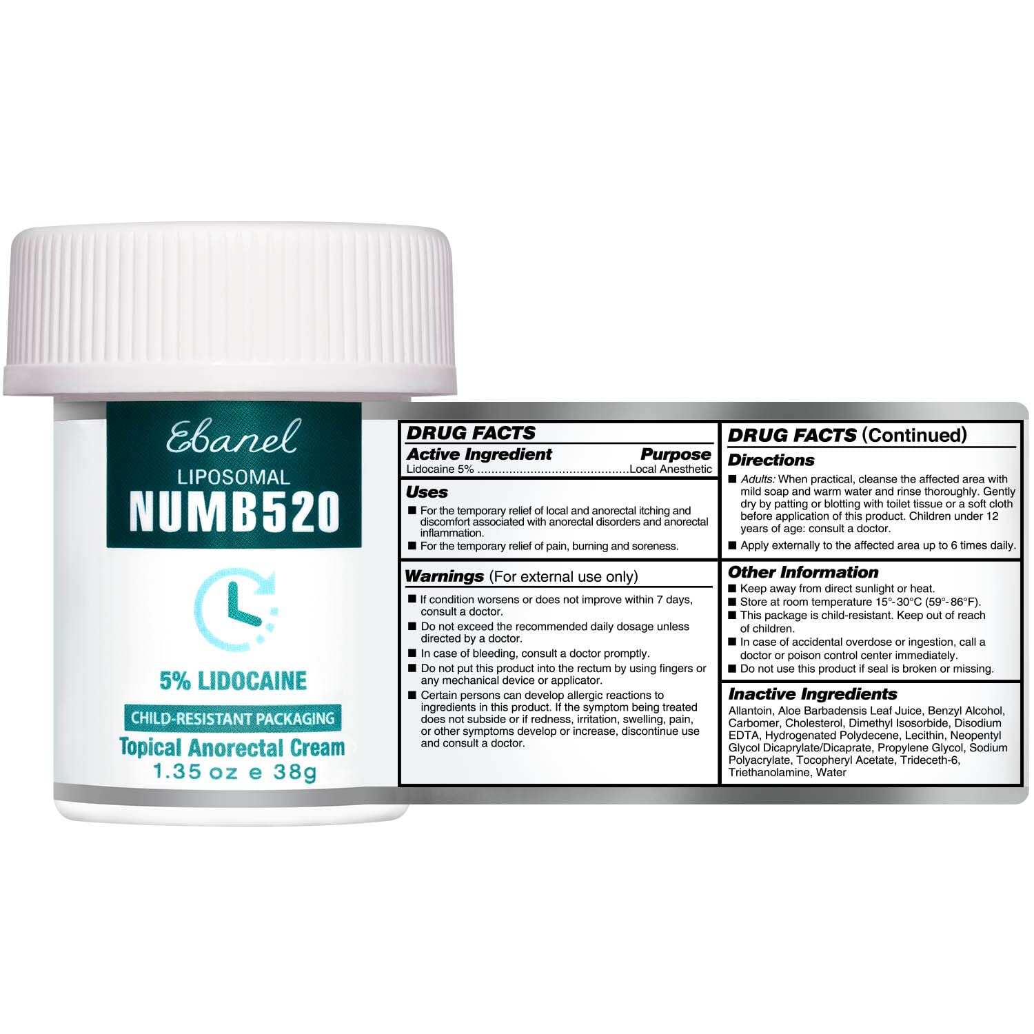 Ebanel Bundle of Lidocaine Numbing Cream, and Advanced Silicone Scar Gel 1 Oz - Maple Wellness Supplements