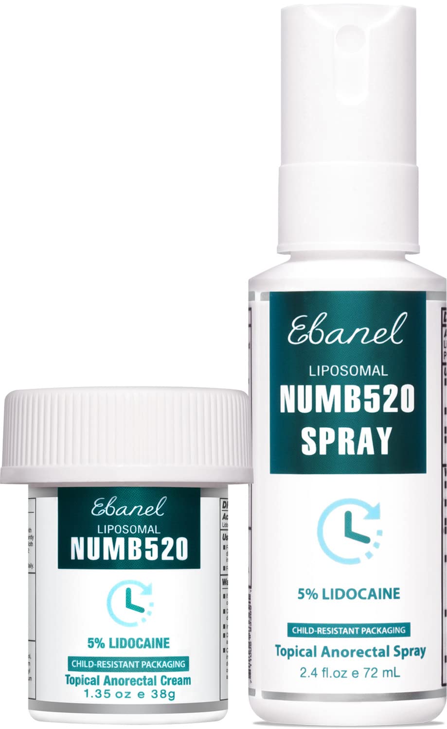 Ebanel Bundle of Lidocaine Numbing Cream, and Numbing Spray - Maple Wellness Supplements